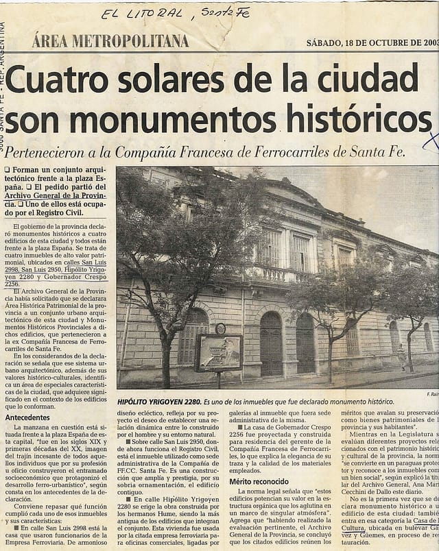 Cuatro solares de la ciudad son monumentos historicos